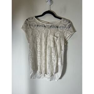 Joie Sheer Lace Top Sz S
